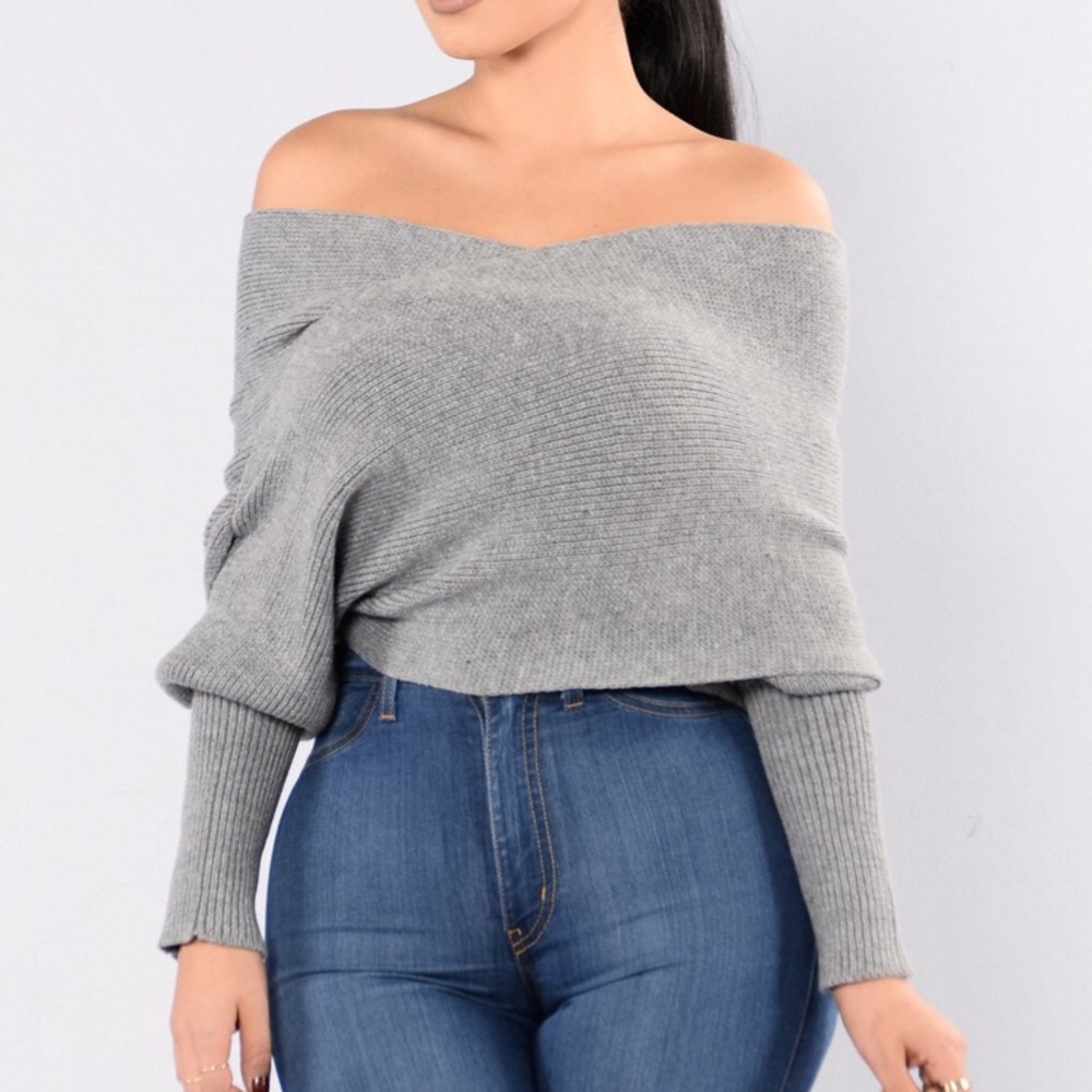 Fashion Nova Cross Up Sweater NWT